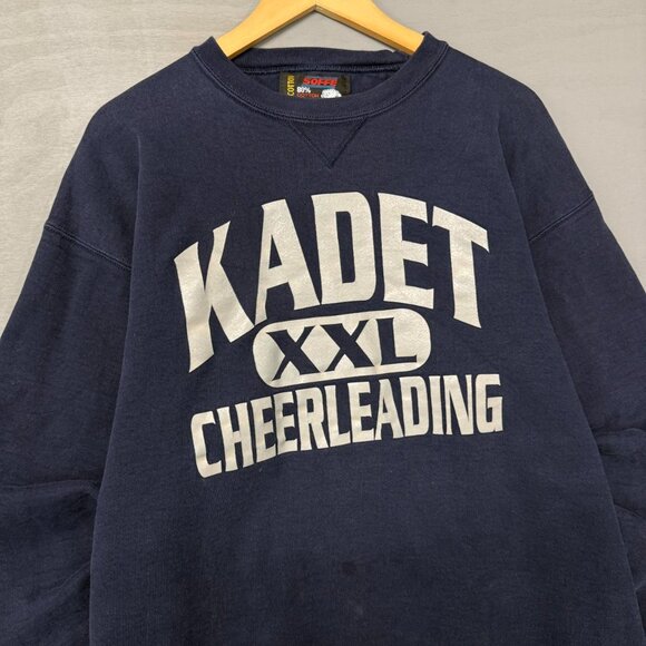 Vintage Kasey Cheerleading Soffe 90s Made in USA Blue Sweatshirt‎ XL - Picture 3 of 8